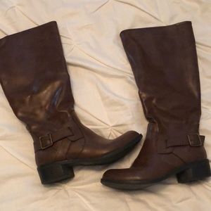 Wide calf Brown Boots size 8 1/2